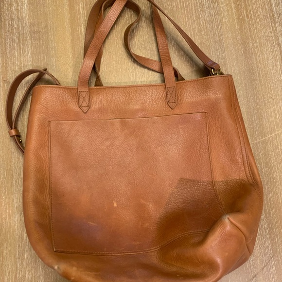 Madewell  Small Brown   Zip  TopTransport Tote - Picture 3 of 16